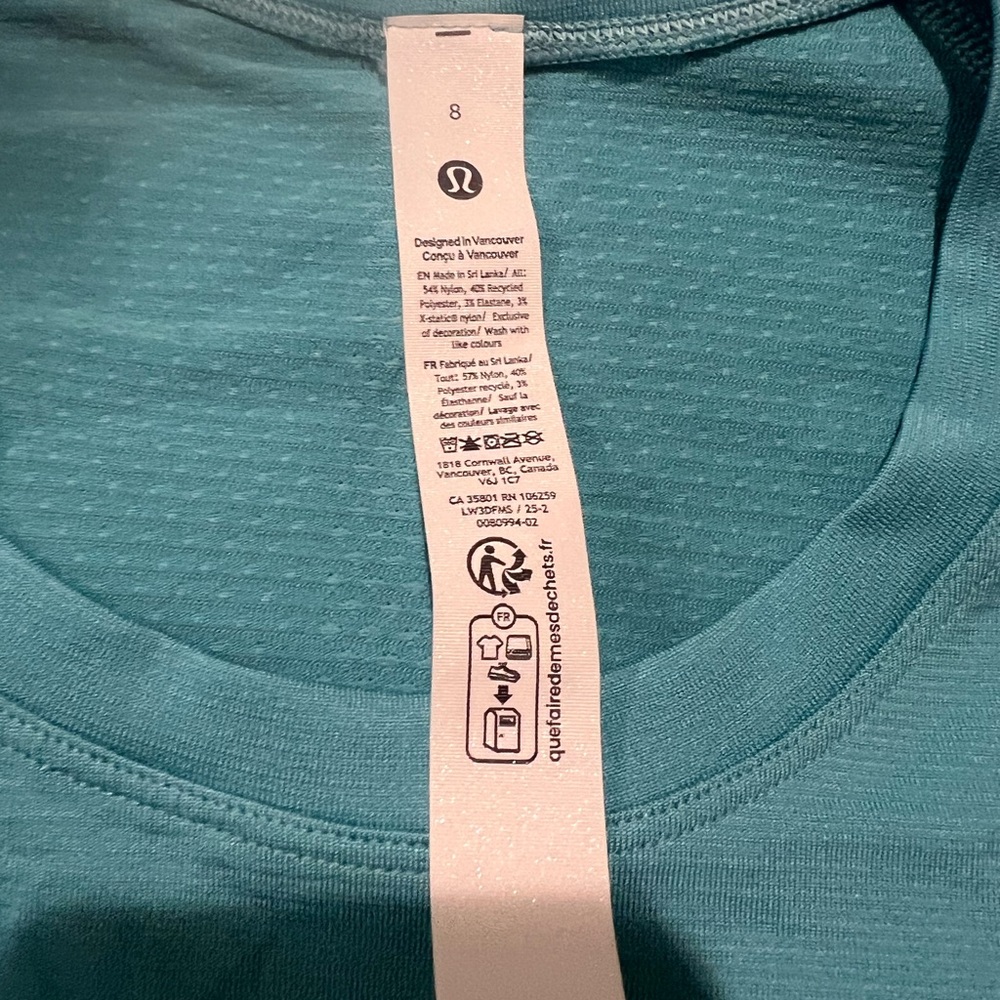 lululemon swifty tech short sleeve hip length - Picture 2 of 3
